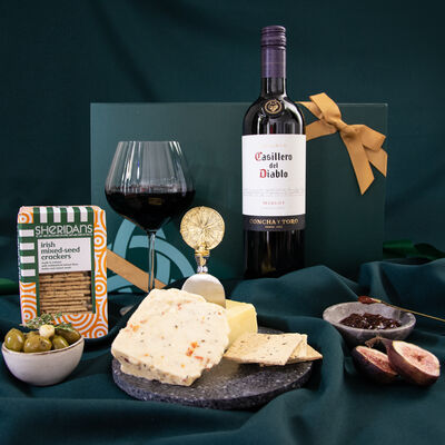 Cheese & Red Wine Gift Basket